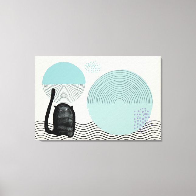 Abstract circles Cat 8 Canvas Print (Front)