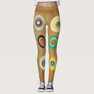 Abstract circles Colourful Rupydetequila Leggings