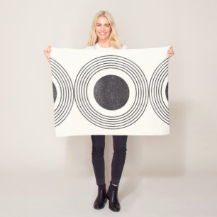Abstract circles composition fleece blanket
