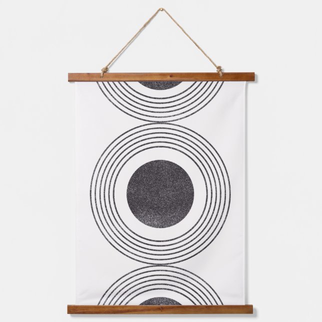Abstract circles composition hanging tapestry (Front)