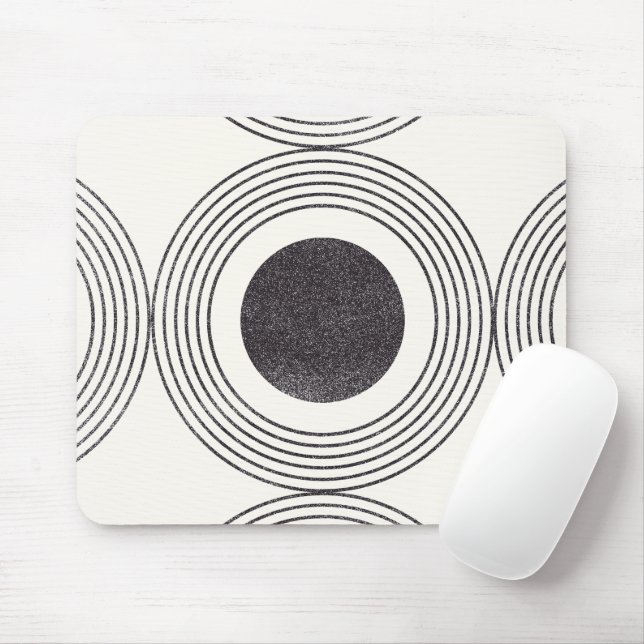 Abstract circles composition mouse mat (With Mouse)