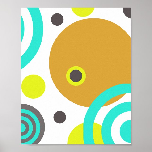 Abstract circles dots poster (Front)