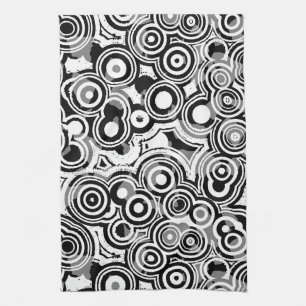 abstract circles kitchen towel