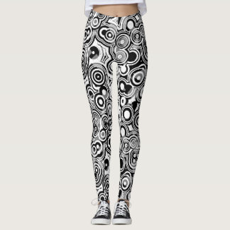 abstract circles leggings