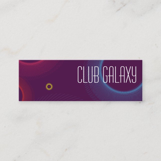 Abstract Circles Mini Business Card (Front)