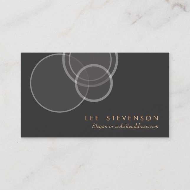Abstract Circles Modern Profile Business Card (Front)