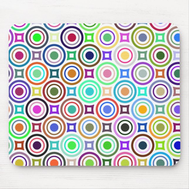 Abstract circles mouse mat (Front)
