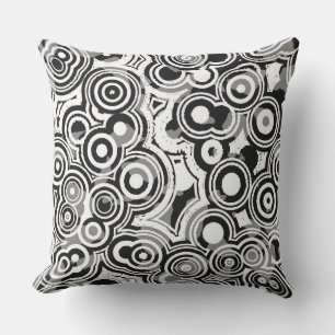 abstract circles outdoor pillow