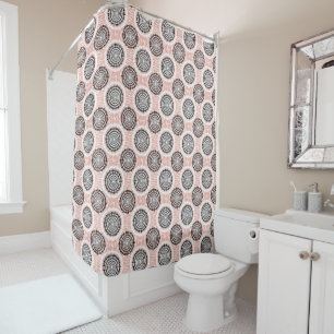 Abstract Circles Pattern shower curtain