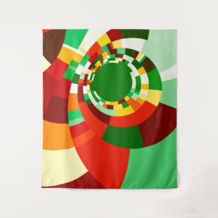 Abstract circles pattern tapestry