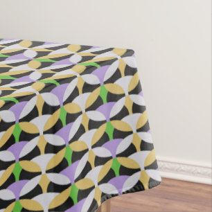 abstract circles print tablecloth