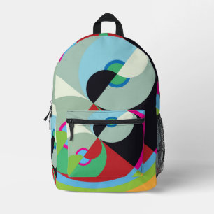 Abstract Circles Printed Backpack