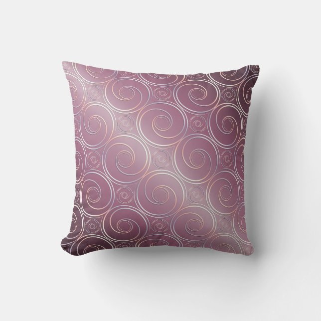 Abstract circles purple japanese pattern. cushion (Front)