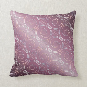 Abstract circles purple japanese pattern. cushion