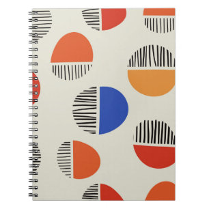 Abstract circles seamless pattern,background with notebook