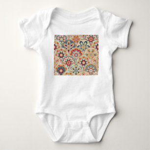 Abstract Circles: Trendy Colored Wallpaper Baby Bodysuit