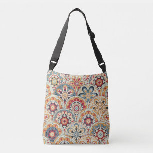 Abstract Circles: Trendy Coloured Wallpaper Crossbody Bag