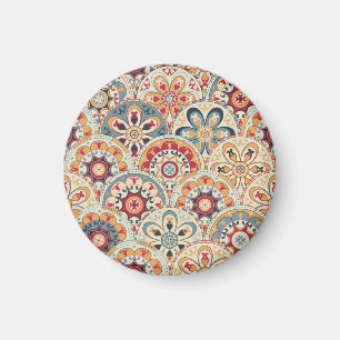 Abstract Circles: Trendy Coloured Wallpaper Magnet