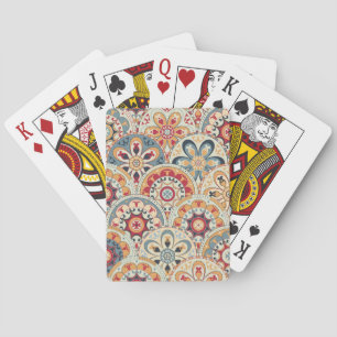 Abstract Circles: Trendy Coloured Wallpaper Playing Cards