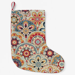 Abstract Circles: Trendy Coloured Wallpaper Small Christmas Stocking