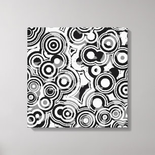 abstract circles wrapped canvas