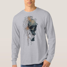 Abstract Circuit Skull Digital Art Long Sleeve