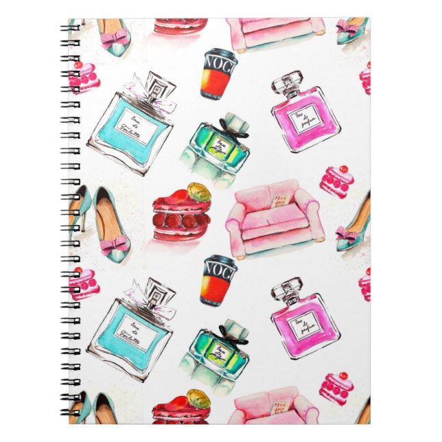 Abstract circular bokeh background of Christmaslig Notebook (Front)