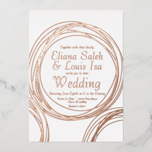 Abstract Circular Gold Wedding Pressed 