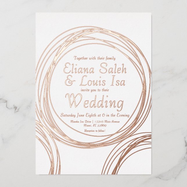 Abstract Circular Gold Wedding Pressed  (Front)