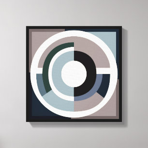 Abstract Circular Muted Tones - Stretched Canvas Print