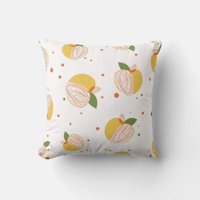 Abstract Citrus Harmony Cushion (Front)