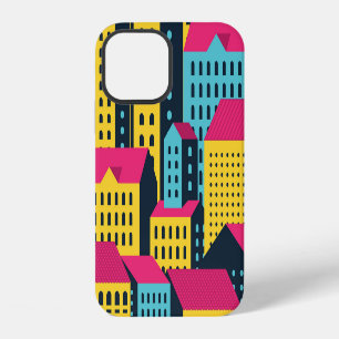 Abstract City Buildings Landscape Vintage iPhone 12 Case