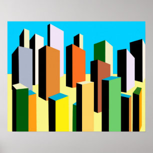 Abstract City Poster