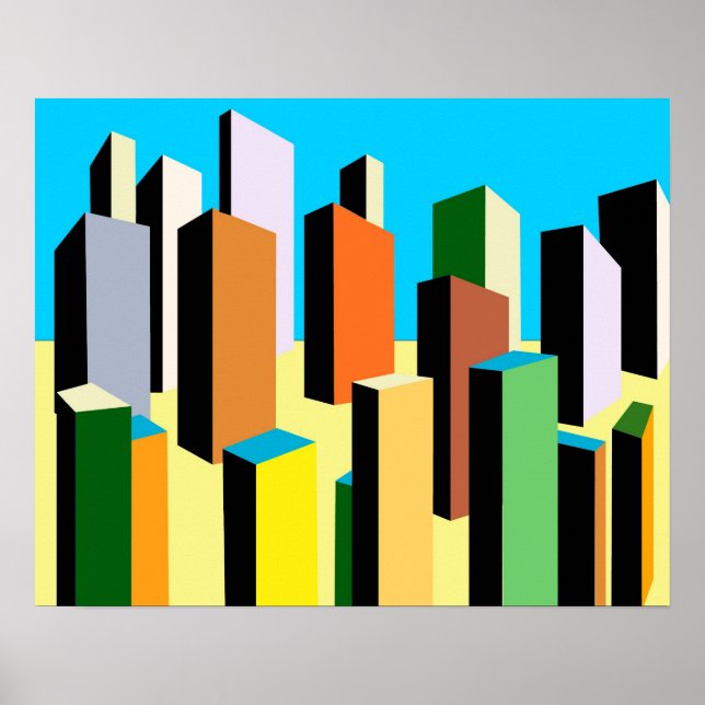 Abstract City Poster (Front)
