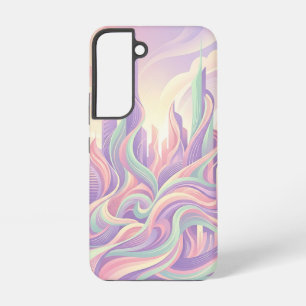 Abstract City Skyline Pastel Soft Samsung Cases