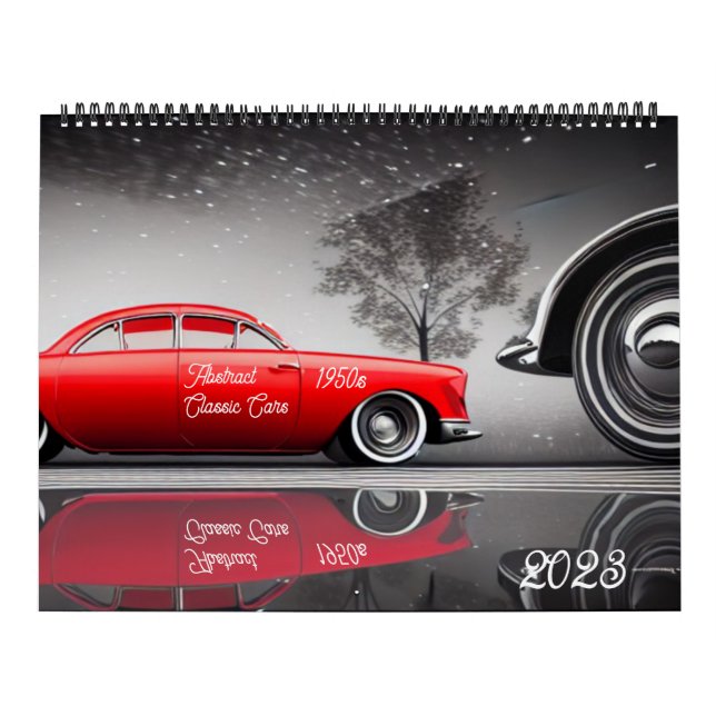 Abstract Classic Cars 1950s Calendar (Cover)