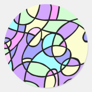 Abstract Classic Round Sticker