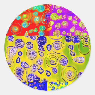 Abstract Classic Round Sticker
