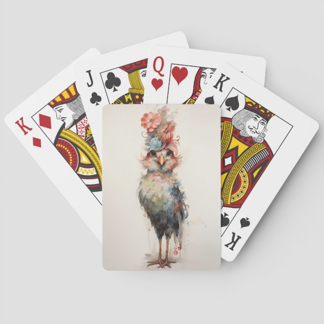 Abstract Classy Chick Playing Cards (Back)