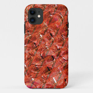 Abstract clear red with spots and crooked style iPhone 11 case