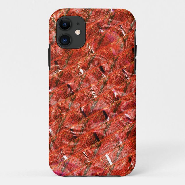 Abstract clear red with spots and crooked style Case-Mate iPhone case (Back)