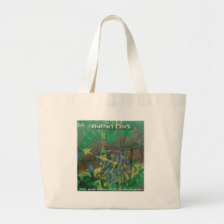 abstract clock large tote bag