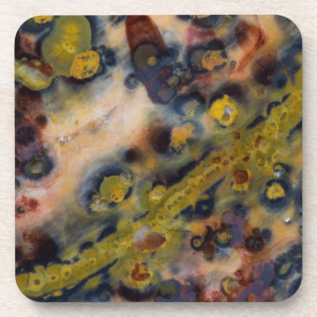Abstract close up of Ocean Jasper Coaster (Front)
