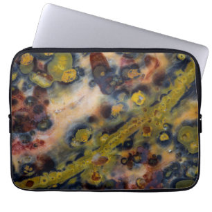 Abstract close up of Ocean Jasper Laptop Sleeve