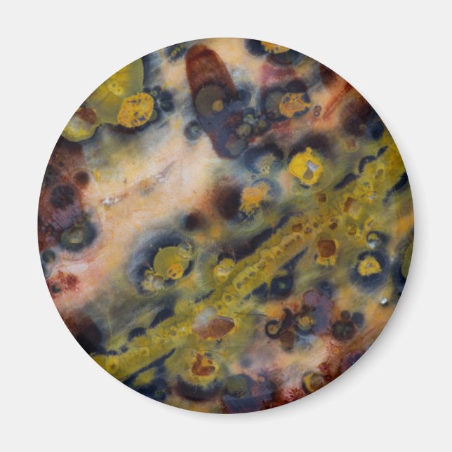 Abstract close up of Ocean Jasper Magnet (Front)