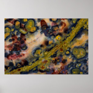 Abstract close up of Ocean Jasper Poster