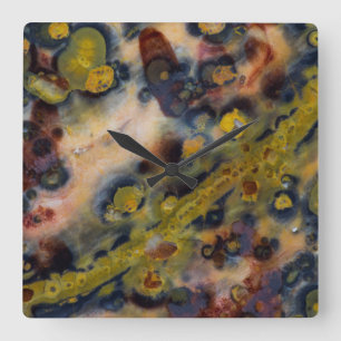 Abstract close up of Ocean Jasper Square Wall Clock