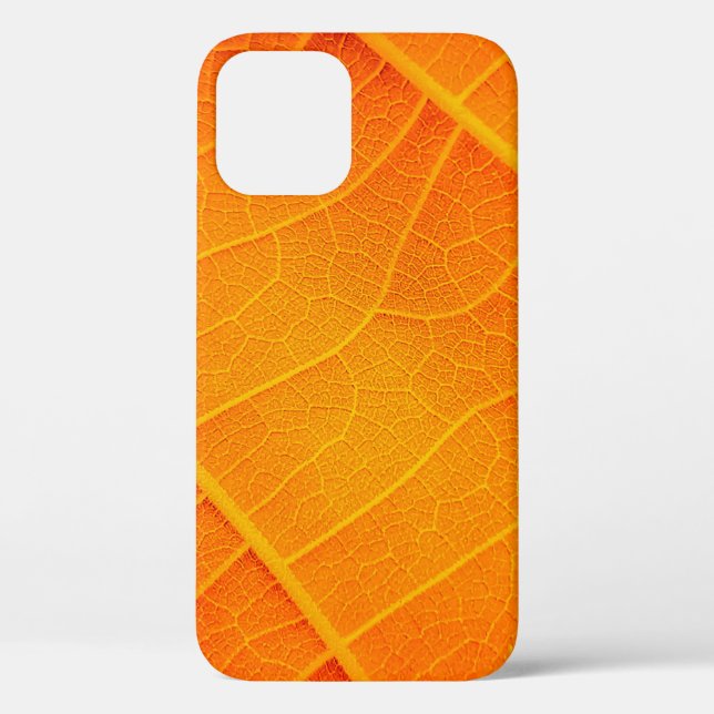 Abstract closeup of an orange and yellow leaf text Case-Mate iPhone case (Back)
