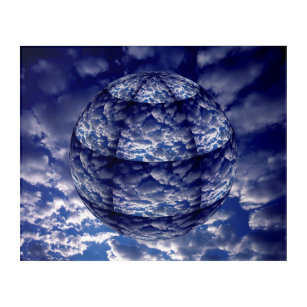 Abstract cloud 3D sphere Acrylic Print