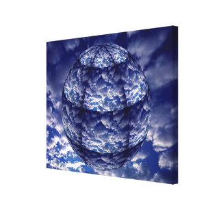 Abstract cloud 3D sphere Canvas Print